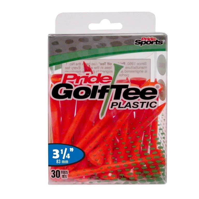 Pride Golf Tee's 3.25" POMARAŃCZOWE Plastik 30 sztuk