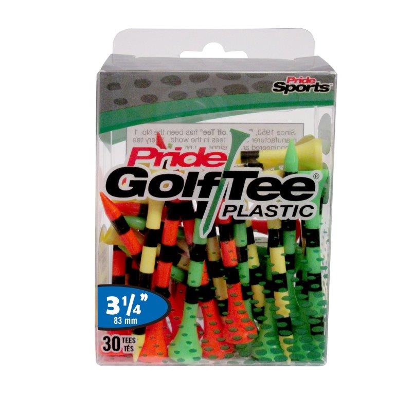 Pride Golf Tee's 3.25" FRUIT MIX W PASKI Plastik 30 sztuk