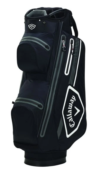 Torba golfowa Callaway Chev Dry 14 Golf Cart Bag czarno-biała-szara
