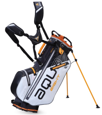 Torba golfowa BIG MAX Aqua 8 Stand Bag biało-czarno-pomarańczowa