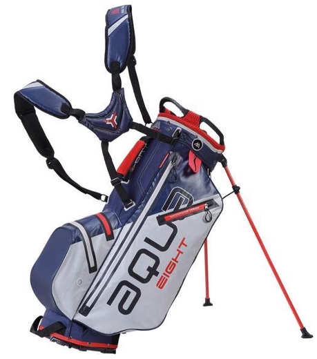 Torba golfowa BIG MAX Aqua 8 Stand Bag srebrno-błękitno-czerwona
