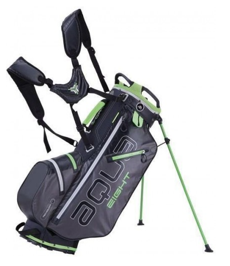 Torba golfowa BIG MAX Aqua 8 Stand Bag grafitowo-czarno-limonkowa