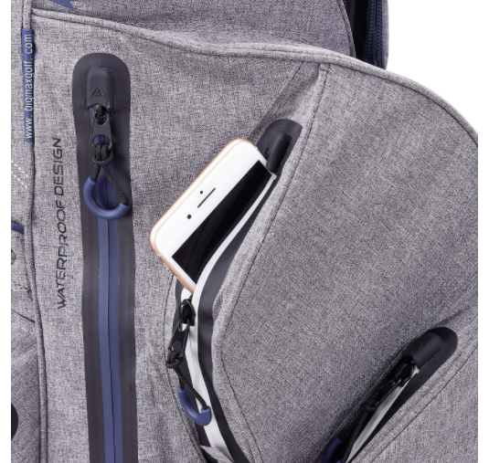 Torba golfowa BIG MAX AQUA Silencio 3 Cartbag szaro-błękitna