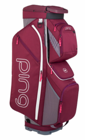 Torba golfowa Ping Traverse bordowo-szara