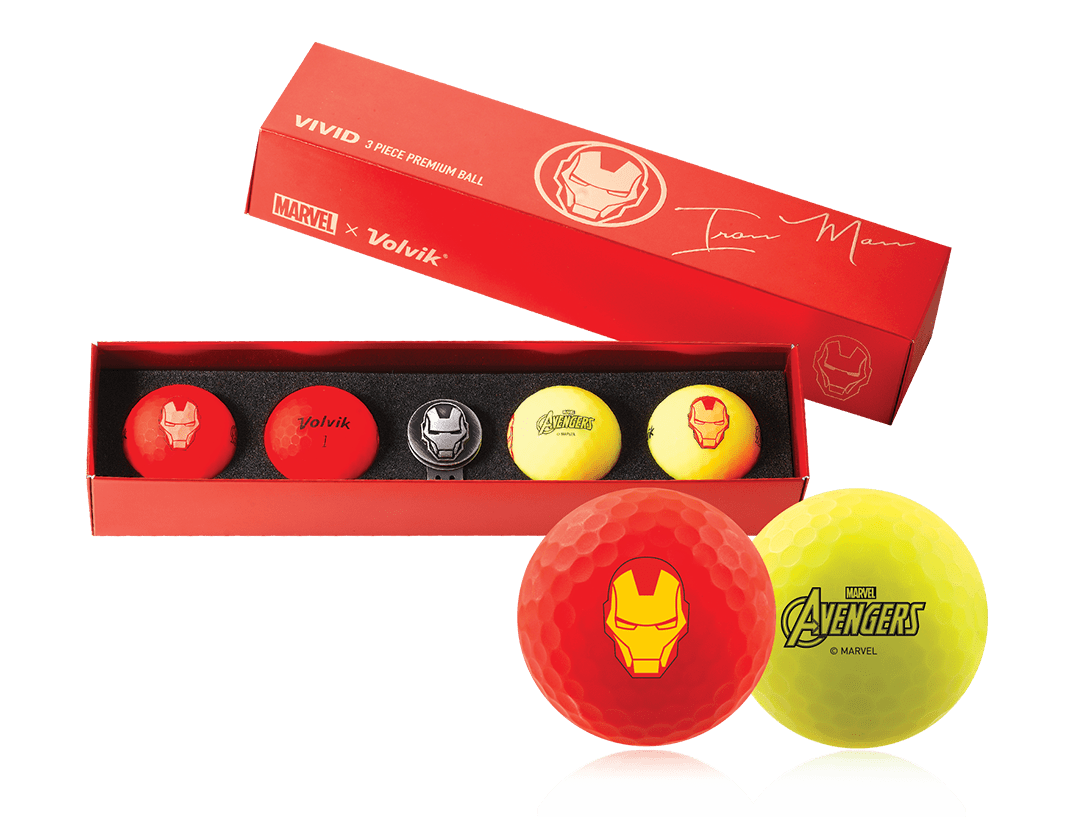 IRON MAN Piłki Golfowe MARVEL VOLVIK GIFT SET