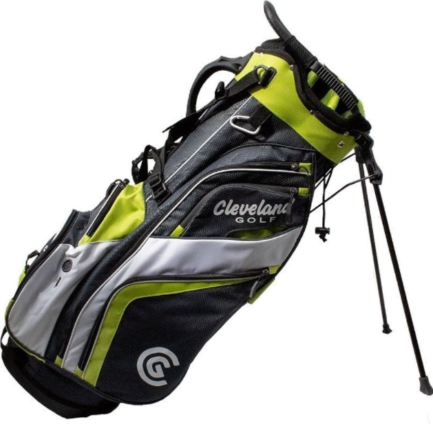 Torba golfowa Cleveland Saturday19 ciemnoszara-limonkowo-biała
