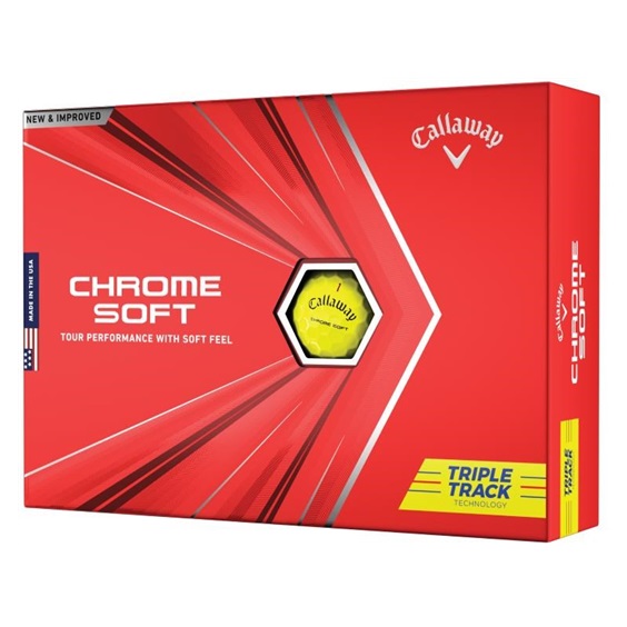 Piłki golfowe Callaway CHROME SOFT Triple TRACK YLV (12 piłek- żółte)