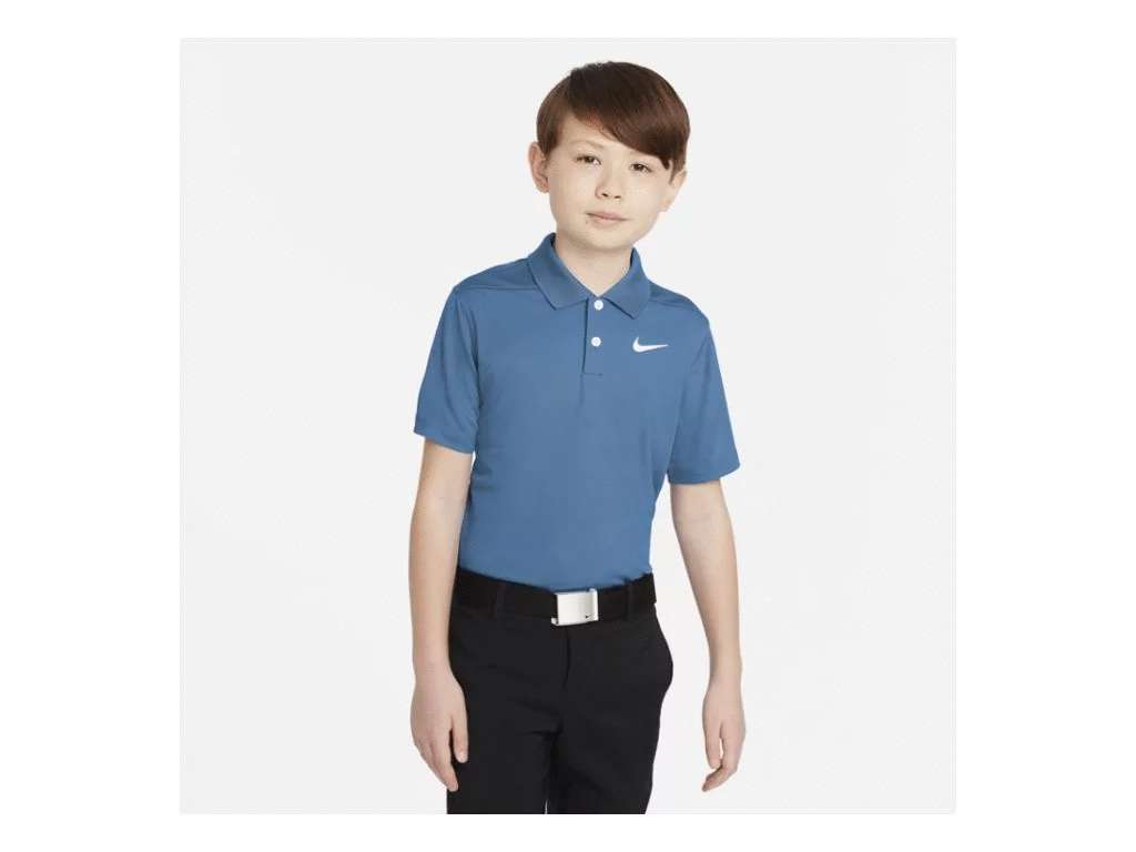 Koszulka Polo Juniorska Nike Dry-Fit Victory - Niebieska