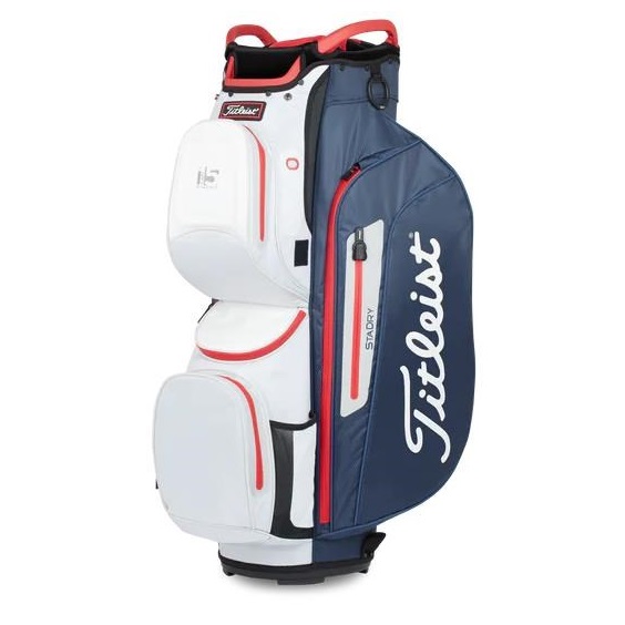 Torba golfowa Titleist Cart Bag 15 • Biało-niebiesko-czerwona