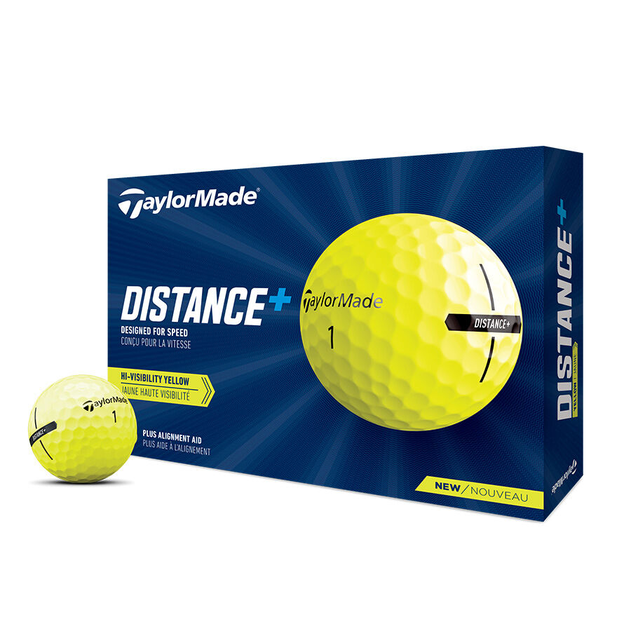 Piłki golfowe Taylormade Distance + • Żółte