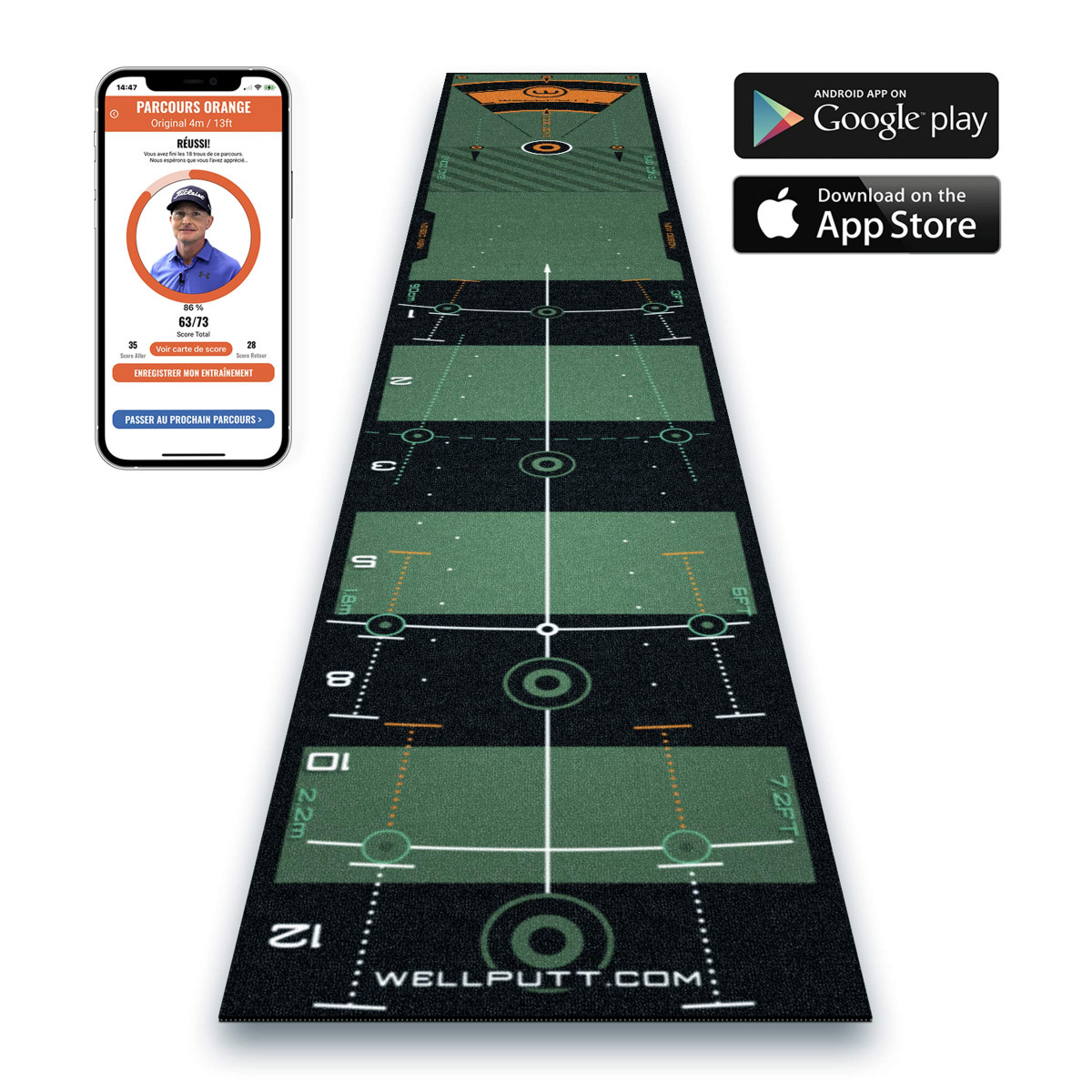 Mata do puttowania Wellputt • 4m