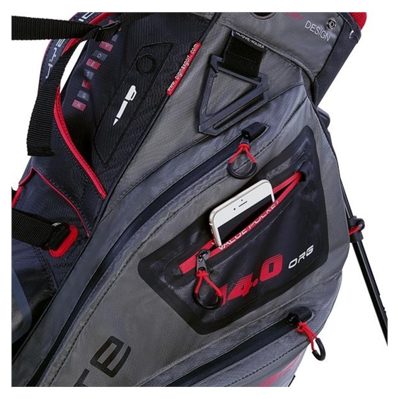 Torba golfowa BIG MAX Dri lite Hybrid 2 • Szaro czarno czerwona