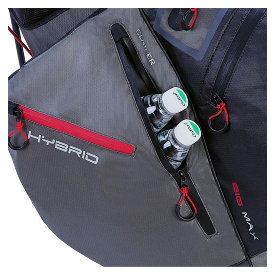 Torba golfowa BIG MAX Dri lite Hybrid 2 • Szaro czarno czerwona