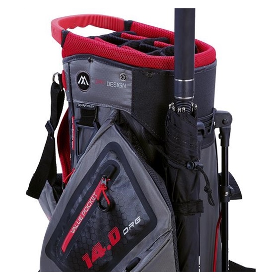 Torba golfowa BIG MAX Dri lite Hybrid 2 • Szaro czarno czerwona
