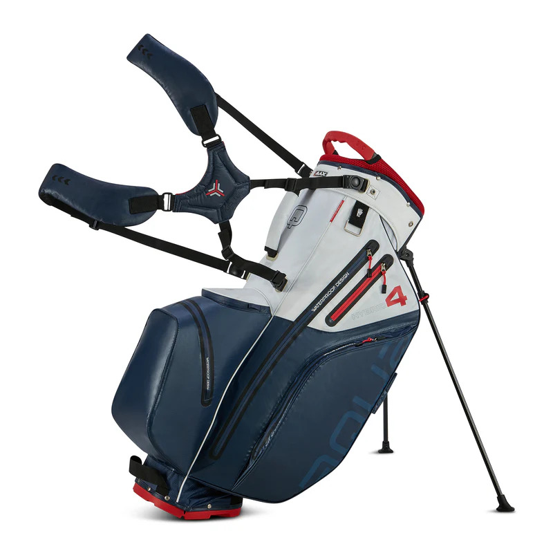 Torba golfowa BIG MAX Aqua Hybird 4 • Granatowo biało czerwona