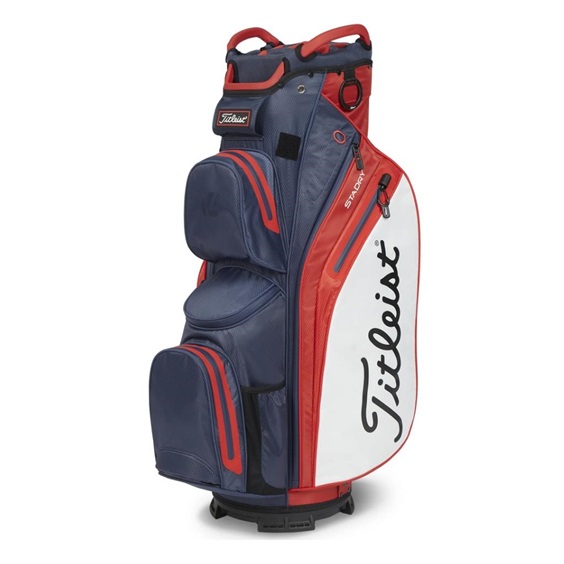 Torba golfowa Titleist StaDry Cart 14 • Granatowo-czerwonow-biała