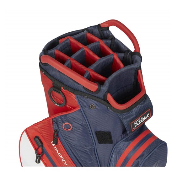 Torba golfowa Titleist StaDry Cart 14 • Granatowo-czerwonow-biała
