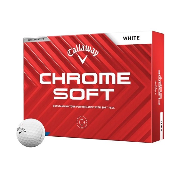 Piłki golfowe Callaway Chrome • Białe