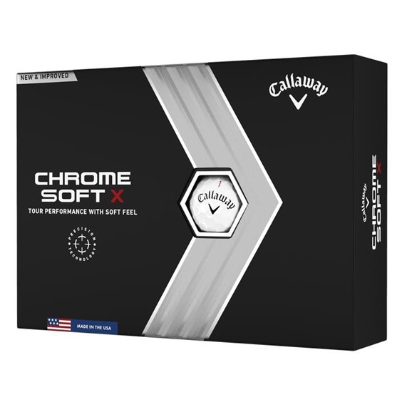 Piłki golfowe Callaway Chrom Soft X • Białe