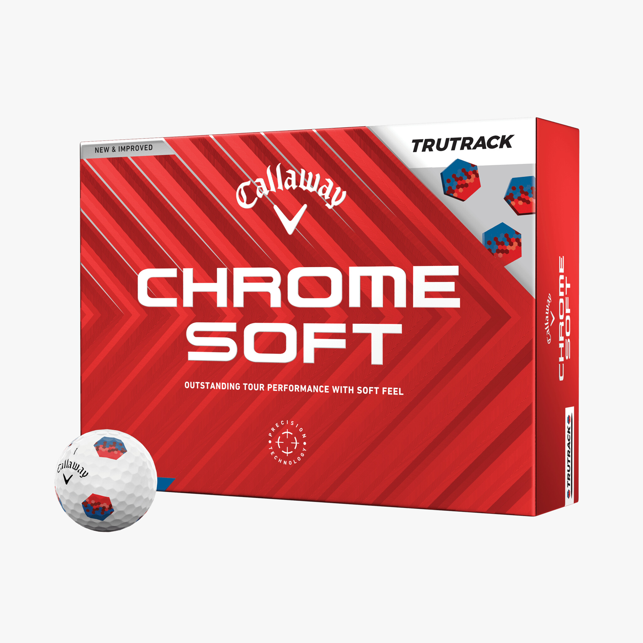 Piłki golfowe Callaway Chrome Soft Trutrack • Białe