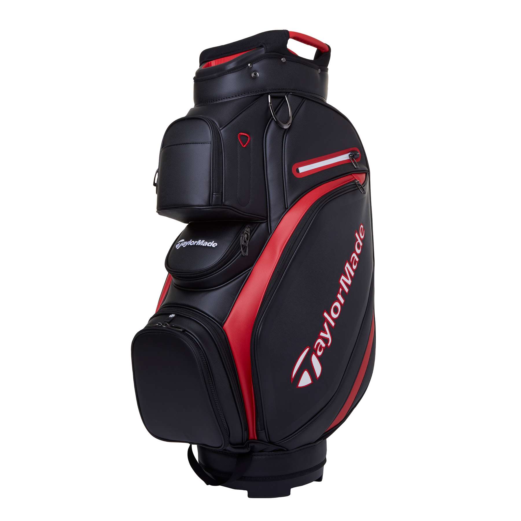 TaylorMade Deluxe Cart Bag czarno-czerwona