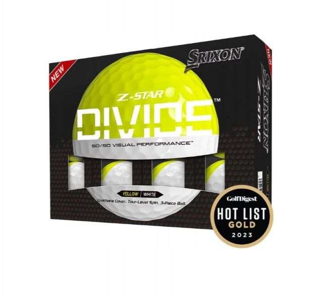Piłki golfowe Srixon Z-Star Divide •Żółto białe 2025